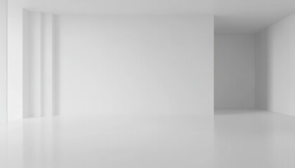 Aufkleber - Empty White Modern Room Interior