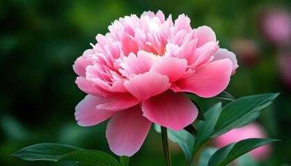 Aufkleber - Pink Peony Flower Close Up