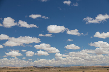 Wall Mural - Blue sky and white clouds over the Great Plains