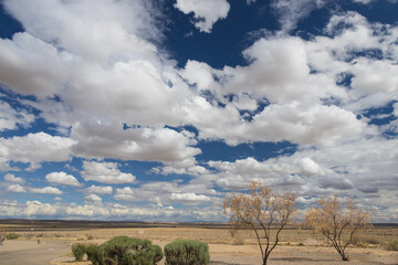 Wall Mural - Blue sky and white clouds over the Great Plains
