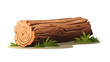 © Ava - Detailed wooden tree log trunk stump flat vector illustration for design projects