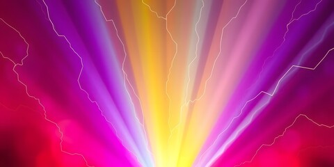 Leinwandbilder - Electric Energy Flows. Vibrant Hues Blend Seamlessly Creating Striking Gradients. This Artwork Exudes Brightness, Power, Dynamic Movement. An Abstract Explosion Of Color Perfect For Modern Design.