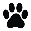 © Tanjila - Simple and iconic black and white illustration of an animal paw print