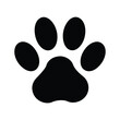 © Tanjila - Simple black paw print on white background indicating animal presence or tracking