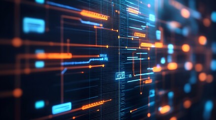 Abstract digital network graphic