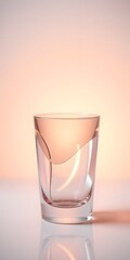 Aufkleber - Abstract Glass Shapes, Translucent Layers Create A Soft Background, Highlighted By Glowing Light. The Smooth Shapes Capture Light And Are Sure To Bring Serenity To Your Design.