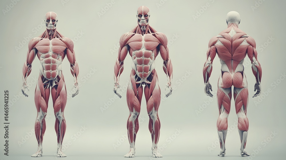 Exploded View of Muscle Anatomy: An exploded view of the human muscular ...