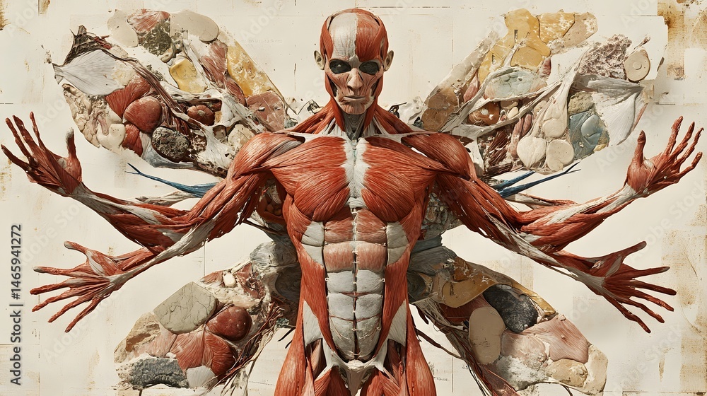 Exploded View of Muscle Anatomy: An exploded view of the human muscular ...