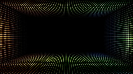 Colorful, digital tunnel effect
