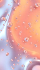 Fototapete - Chrome Particles, Abstract Light, Reflective Surfaces, Flowing Forms. Metallic Spheres Hover, Bathed In Ethereal Light, Creating A Captivating Abstract Design. Fluid Motion Suggests Seamless
