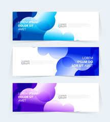 Wall Mural - geometric banner design with vector presentation template.