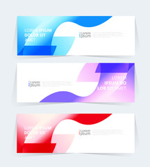 Wall Mural - Geometric banner design with Vector presentation template.