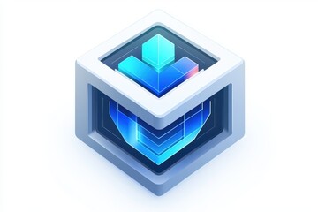 abstract, 3d, box, data, flow, upward, tech, graphic, digital