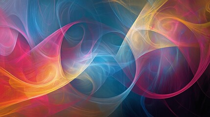 Wall Mural - abstract swirling colorful light energy design.