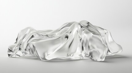 Fototapete - Abstract, translucent, draped form