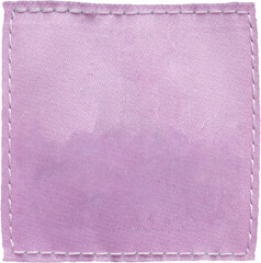 Blank pink clothing tag label isolated on white background