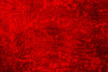 Fototapete - Wall interior background, studio and backdrops show products.with shadow from window color Red background for text insertion and presentation product	