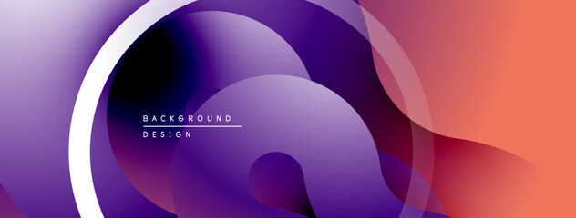 Poster - Abstract fluid shapes, vibrant colors blend. Modern design, smooth gradients create dynamic composition. Background element.