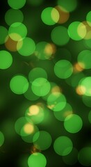 Emerald Dream: Green Bokeh Lights