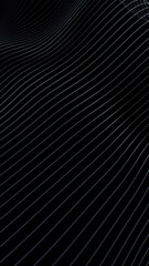 Wall Mural - abstract wavy lines pattern on black vertical loop background.