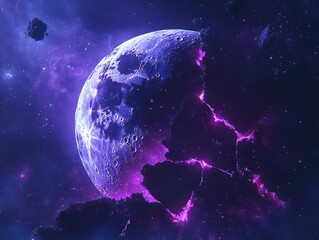 Wall Mural - cosmic planet in deep space