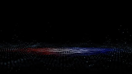 Wall Mural - seamless looping colorful dotted waves with bouncing dots copy space background.
