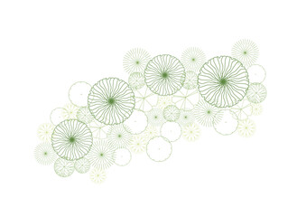 Wall Mural - architecture drawing plant tree top view plan greenery vegetation vector. design nature architectura