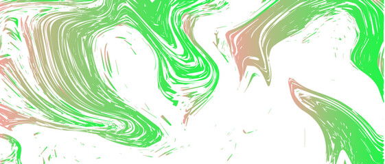 Fototapete - Abstract Green Marble texture background. Green and white mixing oil paint texture. Metallic chrome liquid marvel art design with silk fabric texture wave . Splash of paint. Colorful liquid.