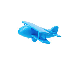 Poster - blue plastic toy airplane