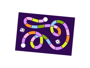 snakes and ladders board game. map of boardgame with dices to play. maze with pieces of path to step