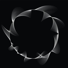 Wall Mural - lines in circle form . rotate rounded shape vector illustration .rotating circles form a ring.rotati