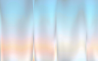 Leinwandbilder - Soft, pastel vertical stripes blend seamlessly, creating a dreamy, ethereal gradient from light blue to peach.  The subtle texture evokes a sense of calm and serenity.