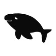© Maulina - Vector Silhouette Collection of Marine Life: Various Fish, Dolphins, Sea Plants, and Bubbles, Black and White Illustration Set: Diverse Shapes of Fish, Dolphins, Algae, Air Bubbles in Vector Format