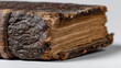 © KAMOLPOP - Vintage Book Cover in Clean White Background, Showing Worn Texture and Distinctive Aging of Pages and Binding