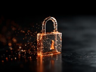 Aufkleber - Digital Security Lock: A Conceptual Illustration of Data Protection and Cyber Security in a Futuristic Setting