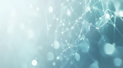 Wall Mural - light blue background with a digital world map and global network connections, representing the conc