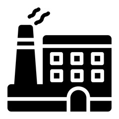 Wall Mural - factory solid icon