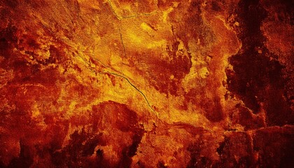 Leinwandbilder -  fiery textured abstract background with cracked surface in vibrant orange and deep red tones for web design and branding