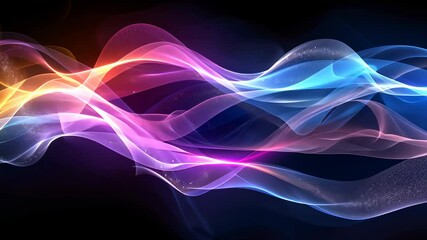 Wall Mural - Abstract Colorful Waves: A Symphony of Light and Color
