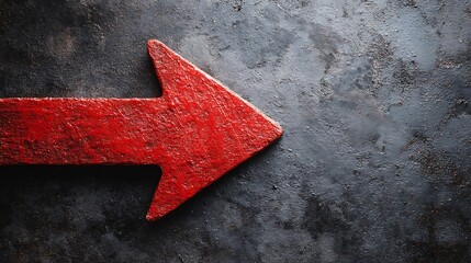 Aufkleber - A red arrow pointing to the left
