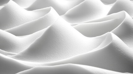 Wall Mural - abstract background of delicate white wavy fluid with soft gradients and dynamic flowing shapes.