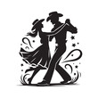 © WASEE - Country Couple Dancing Vector Silhouette, Western Dance, Rustic Romance, Country Music Lovers, Elegant Dance Pose, Country Lifestyle Art.