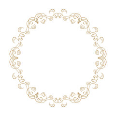Wall Mural - intricate vintage frame design that features elegant ivy leaves and swirls