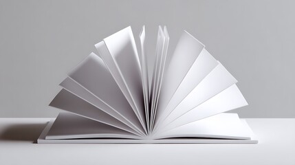 Poster - A white book with a white spine and a white cover