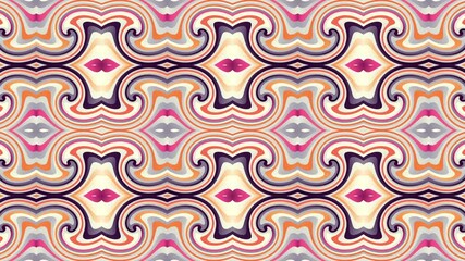 Poster - Trendy swirl pattern background with gently moving swirling organic shapes in pastel colors. This abstract motion background animation is 4k