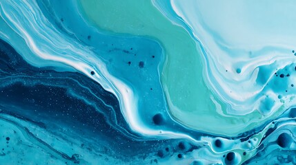 Aufkleber - Abstract watercolor paint background by teal color blue and green with liquid fluid texture for background, banner