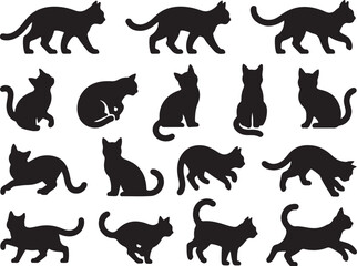  Curious Cat on the Windowsill Silhouette

Sleek Cat with Raised Tail Vector Design

Playful Kitten Pouncing Silhouette

Black Cat in the Moonlight Vector Art

Sleeping Cat with Curled Tail Silhouette