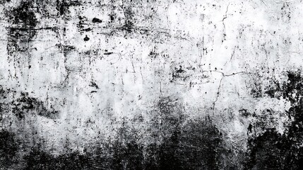 Aufkleber - Black and white rough surface, grungy scratched texture, distressed wall background