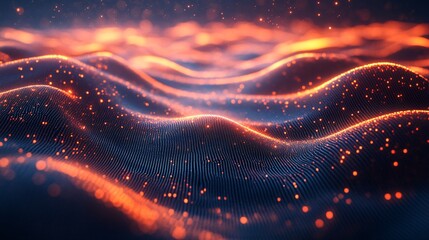 Wall Mural - soft-glow retrofuturistic lines minimal background