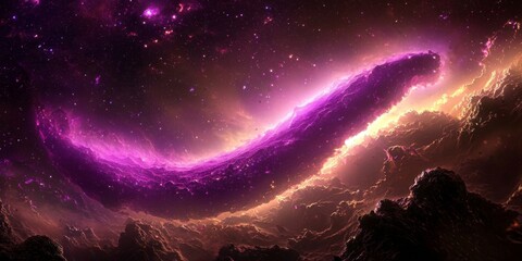Wall Mural - Glowing Stars and the Depths of the Universe